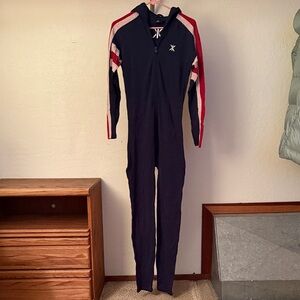 Black and Red Hooded Jumpsuit